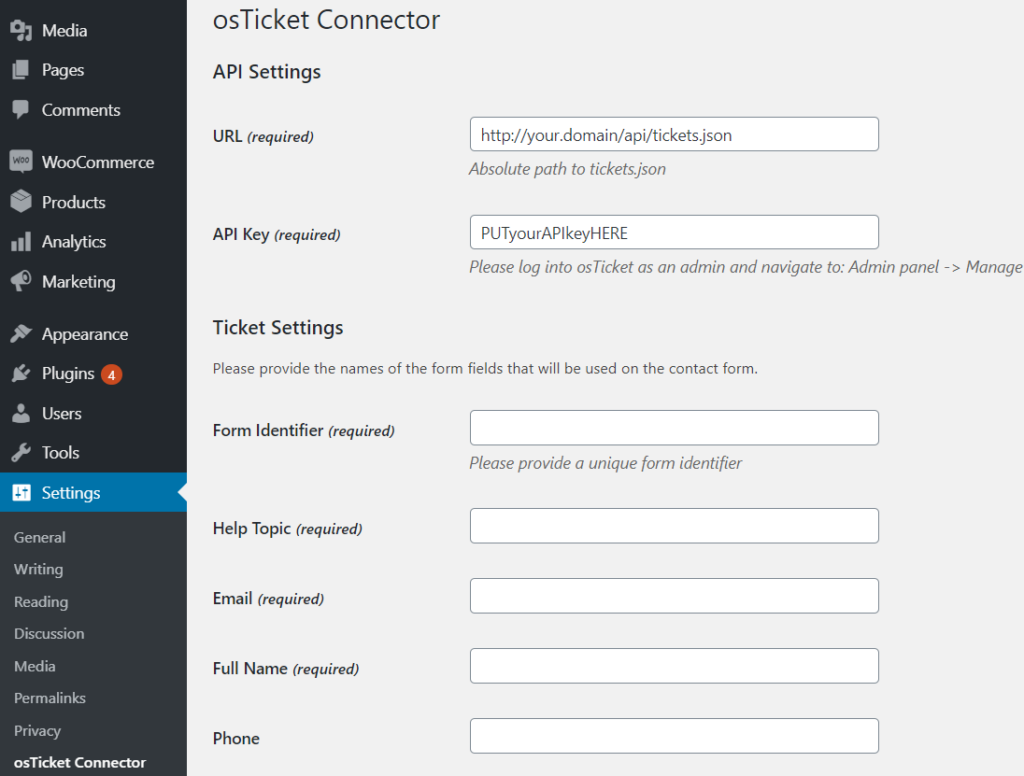 Intégration OSTICKET-WORDPRESS pour automatiser le système de billetterie