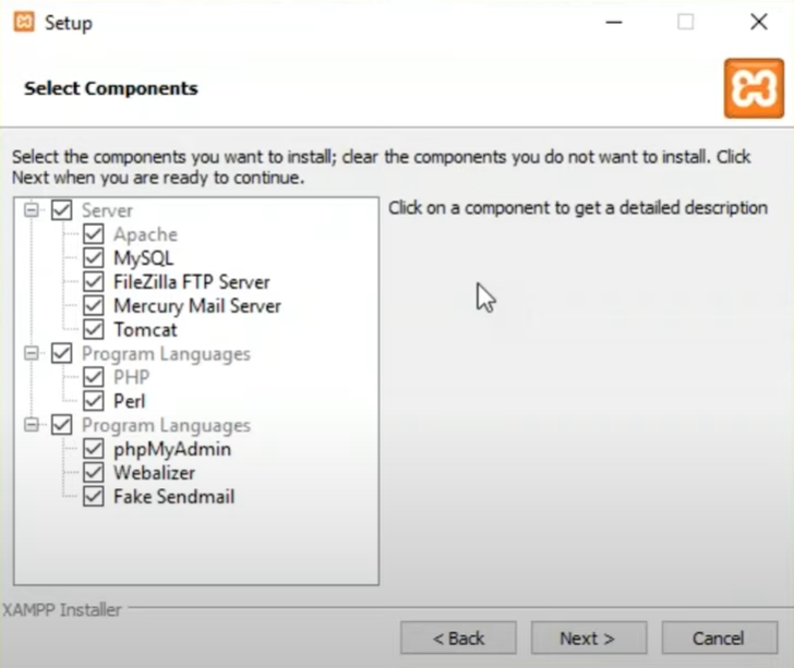 XAMPP comme localhost Étape 2