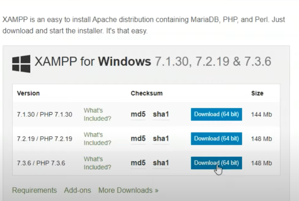 XAMPP as localhost