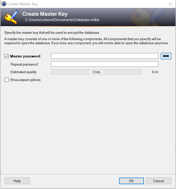 Imposta e gestisci il gestore password Keepass per Windows
