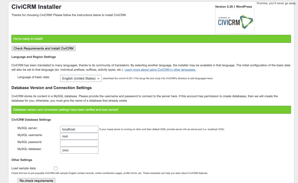 Integração do Civicrm WordPress