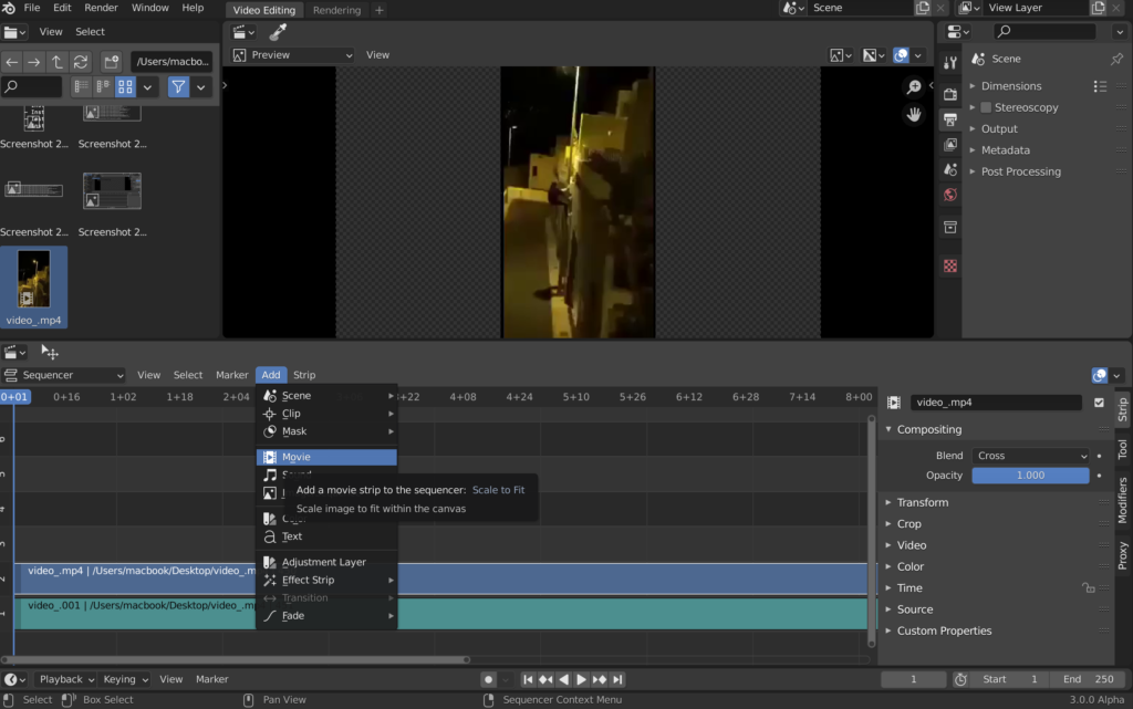 Blender Video Editor