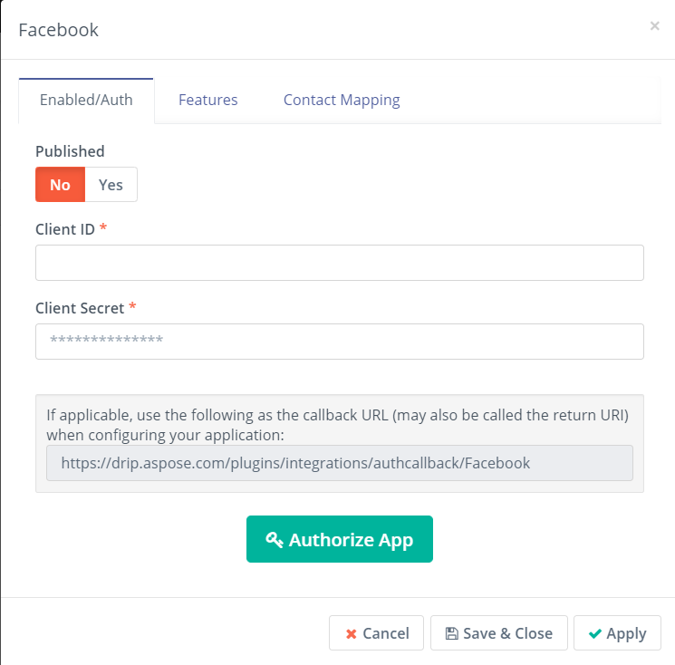 MAUTIC - Tích hợp Facebook - Cấu hình plugin FB trên Mautic